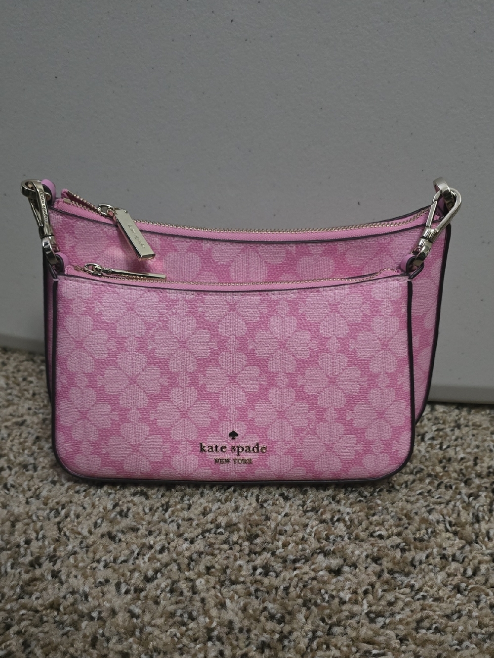 Kate Spade Double Up Spade pink pattern two bag crossbody
